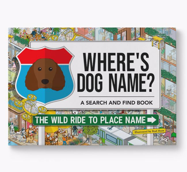 Personalised Irish Water Spaniel Book: Where's Dog Name? Volume 3